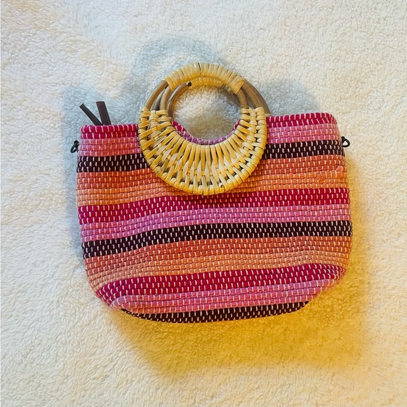 70’s Style Wicker Style Purse 🩷❤️🧡🤎 - Picture 2 of 6